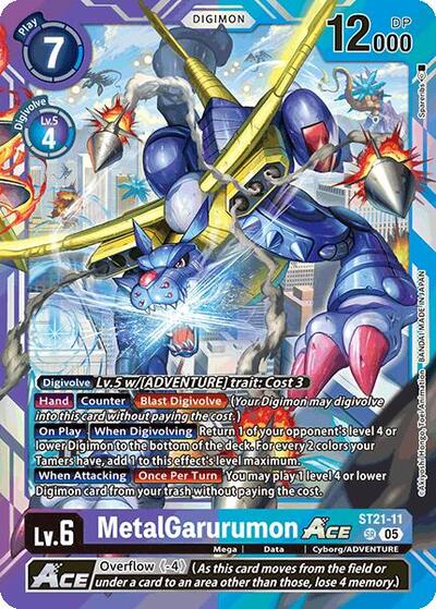 MetalGarurumon ACE (Starter Deck 21: Hero of Hope) Near Mint Foil - Nick Nack's Full Frontal Attack