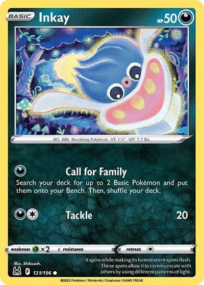 Inkay (121) (SWSH11: Lost Origin) Near Mint - Nick Nack's Full Frontal Attack