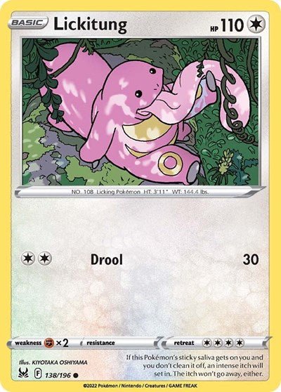 Lickitung (SWSH11: Lost Origin) Near Mint - Nick Nack's Full Frontal Attack