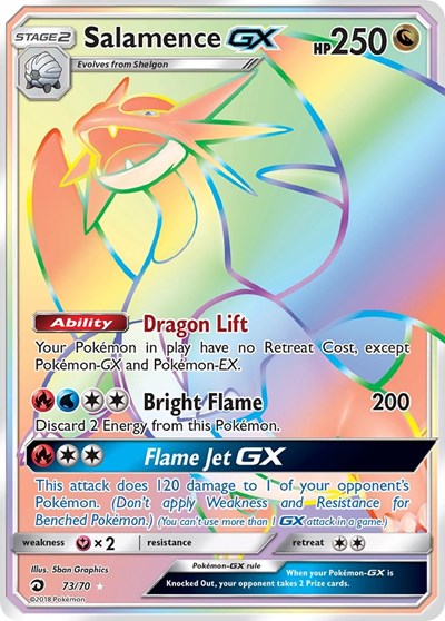 Salamence GX (Secret) (Dragon Majesty) Near Mint Holofoil