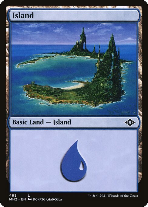 Island (483) (Foil Etched) (Modern Horizons 2) Near Mint Foil - Nick Nack's Full Frontal Attack