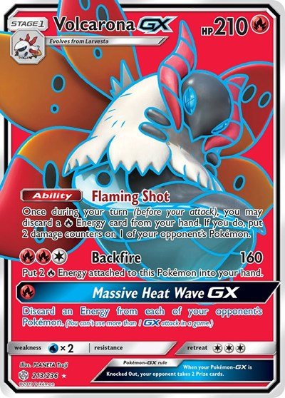 Volcarona GX (Full Art) (SM - Cosmic Eclipse) Near Mint Holofoil - Nick Nack's Full Frontal Attack