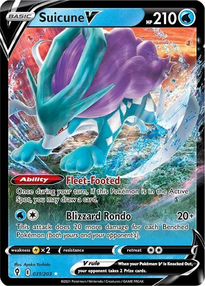 Suicune V (SWSH07: Evolving Skies) Near Mint Holofoil