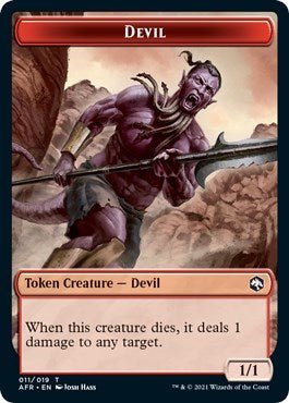 Devil Token (Promo Pack: Adventures in the Forgotten Realms) Near Mint - Nick Nack's Full Frontal Attack