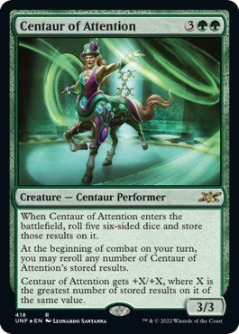 Centaur of Attention (Galaxy Foil) (Unfinity) Near Mint Foil - Nick Nack's Full Frontal Attack