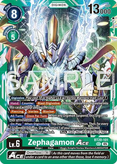 Zephagamon ACE (Advanced Booster Digimon Generation) Near Mint - Nick Nack's Full Frontal Attack