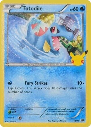Totodile - 18 (McDonald's 25th Anniversary Promos) Light Play Holofoil