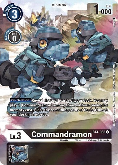 Commandramon (Alternate Art) (Dimensional Phase) Near Mint Foil - Nick Nack's Full Frontal Attack
