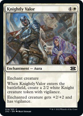 Knightly Valor (Double Masters 2022) Near Mint Foil - Nick Nack's Full Frontal Attack