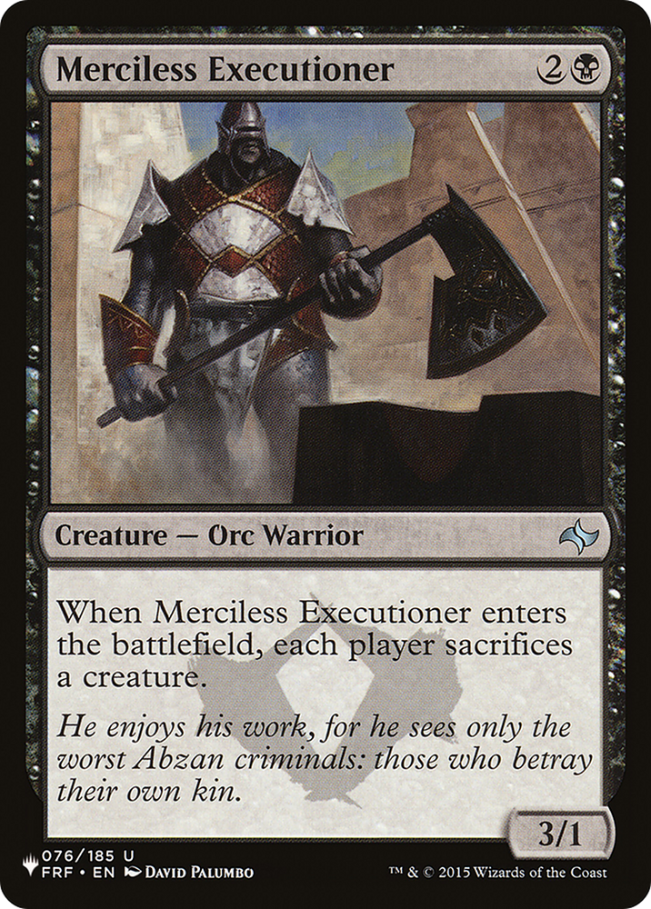 Merciless Executioner [The List]