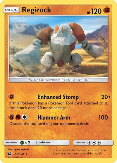 Regirock (SM - Celestial Storm) Near Mint - Nick Nack's Full Frontal Attack