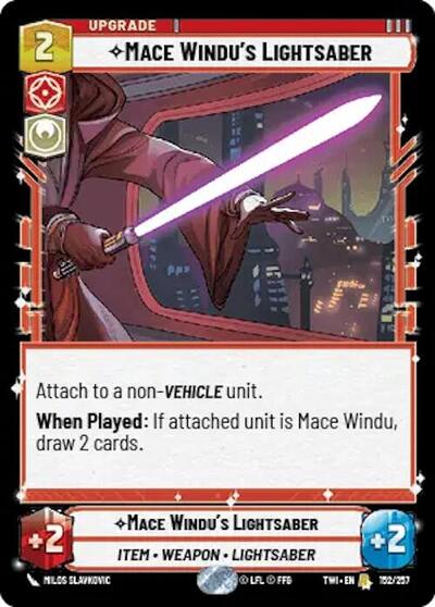 Mace Windu's Lightsaber (Twilight of the Republic) Near Mint - Nick Nack's Full Frontal Attack