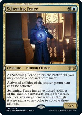 Scheming Fence (Streets of New Capenna) Near Mint - Nick Nack's Full Frontal Attack