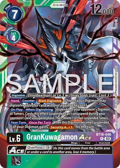 GranKuwagamon ACE (Beginning Observer) Near Mint - Nick Nack's Full Frontal Attack