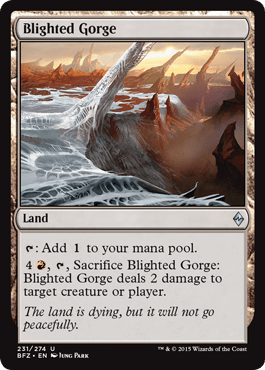 Blighted Gorge (Battle for Zendikar) Near Mint - Nick Nack's Full Frontal Attack