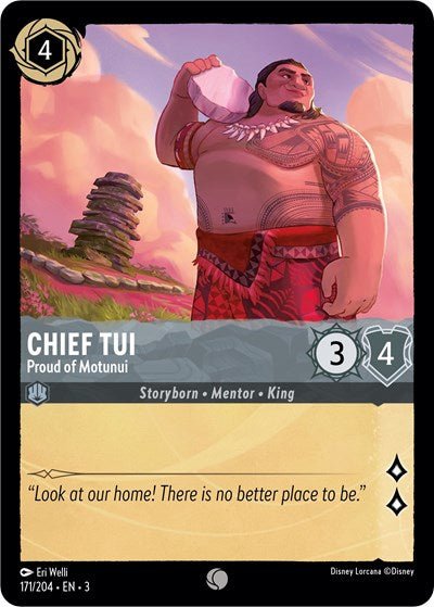 Chief Tui - Proud of Motunui (Into the Inklands) Near Mint - Nick Nack's Full Frontal Attack