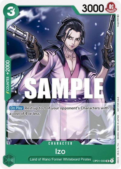 Izo (Tournament Pack Vol. 2) (One Piece Promotion Cards) Near Mint - Nick Nack's Full Frontal Attack