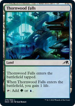 Thornwood Falls (Kamigawa: Neon Dynasty) Near Mint - Nick Nack's Full Frontal Attack