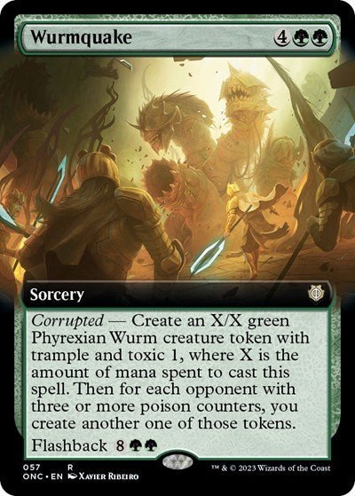 Wurmquake (Extended Art) (Commander: Phyrexia: All Will Be One) Near Mint - Nick Nack's Full Frontal Attack