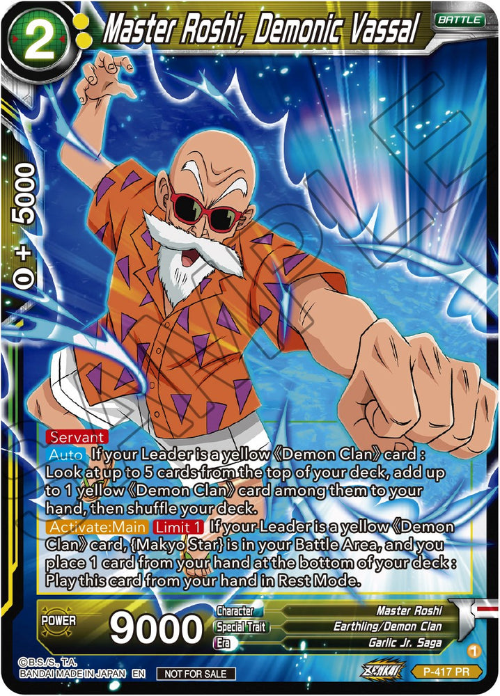 Master Roshi, Demonic Vassal (Zenkai Series Tournament Pack Vol.1) (P-417) [Tournament Promotion Cards]