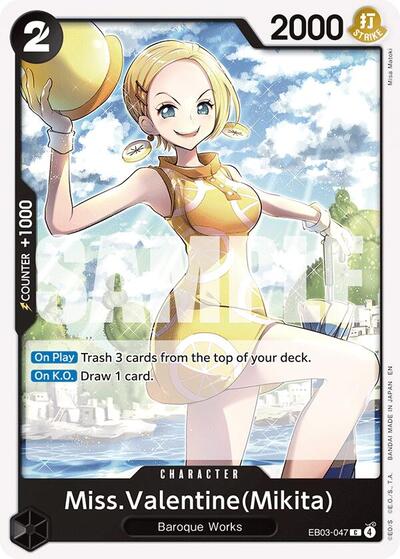 Miss.Valentine(Mikita) (Extra Booster: One Piece Heroines Edition) Near Mint - Nick Nack's Full Frontal Attack