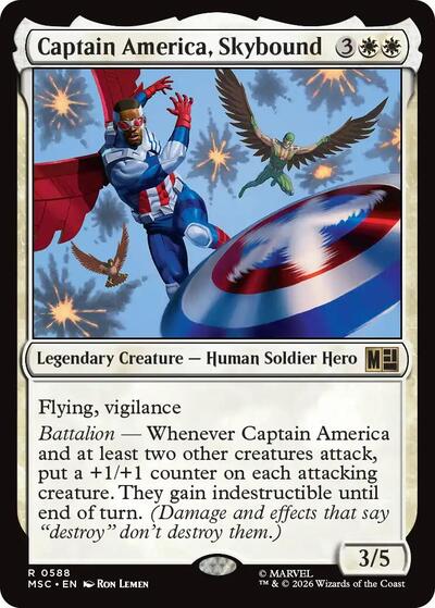 Captain America, Skybound (Commander: Marvel Super Heroes) Near Mint