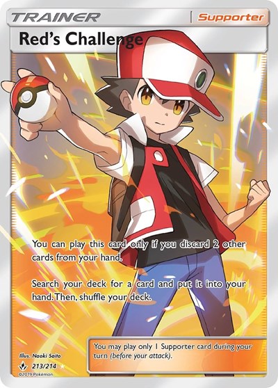 Red's Challenge (Full Art) (SM - Unbroken Bonds) Near Mint Holofoil