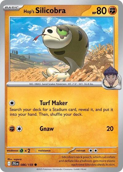 Hop's Silicobra (SV09: Journey Together) Near Mint Reverse Holofoil - Nick Nack's Full Frontal Attack
