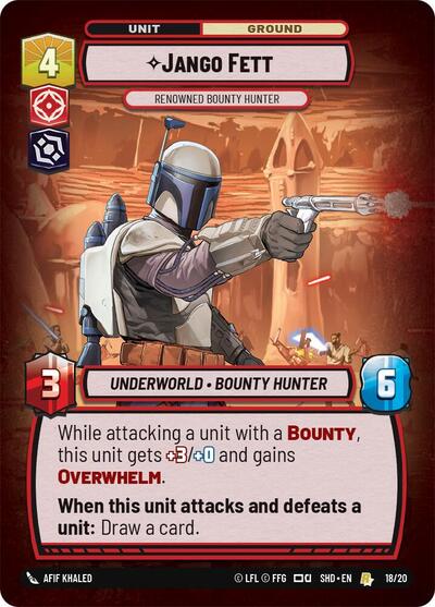 Jango Fett Renowned Bounty Hunter (Shadows of the Galaxy: Weekly Play Promos) Near Mint
