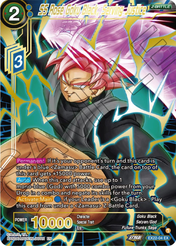 SS Rose Goku Black, Serving Justice (Gold Stamped) (EX22-04) [Ultimate Deck 2023]