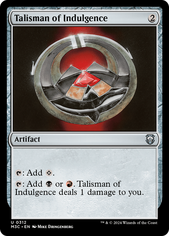 Talisman of Indulgence (Ripple Foil) [Modern Horizons 3 Commander]