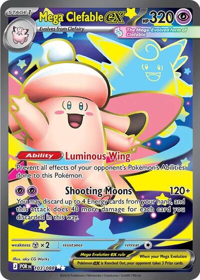 Mega Clefable ex - 103 (ME03: Perfect Order) Near Mint Holofoil