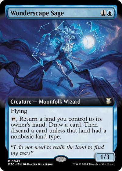 Wonderscape Sage (Extended Art) (Commander: Modern Horizons 3) Near Mint - Nick Nack's Full Frontal Attack