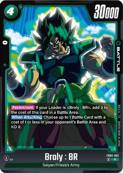 Broly : BR FB06-062 (Rivals Clash) Near Mint Holofoil