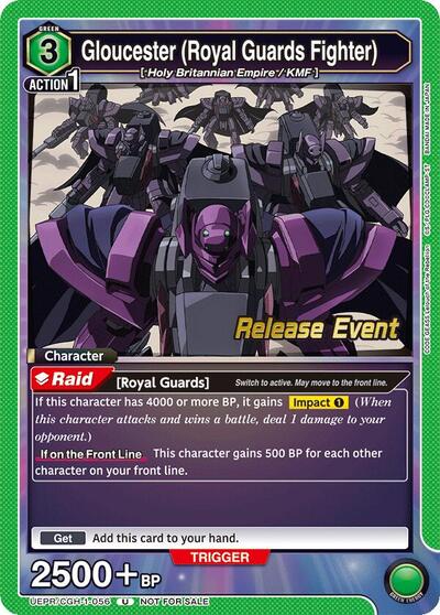 Gloucester (Royal Guards Fighter) (Code Geass: Lelouch of the Rebellion Release Event Cards) Near Mint