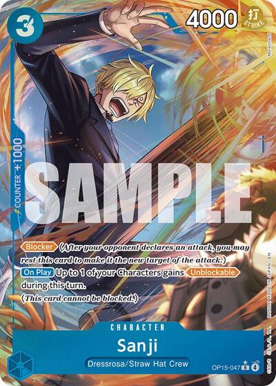 Sanji (OP15-047) (Alternate Art) (Adventure on Kami's Island) Near Mint Foil