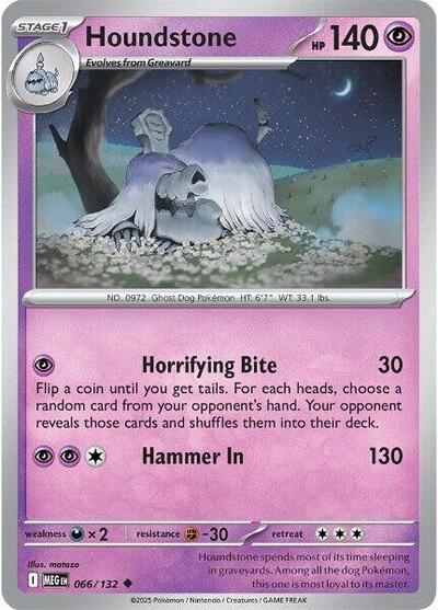 Houndstone - 066 (ME01: Mega Evolution) Near Mint - Nick Nack's Full Frontal Attack