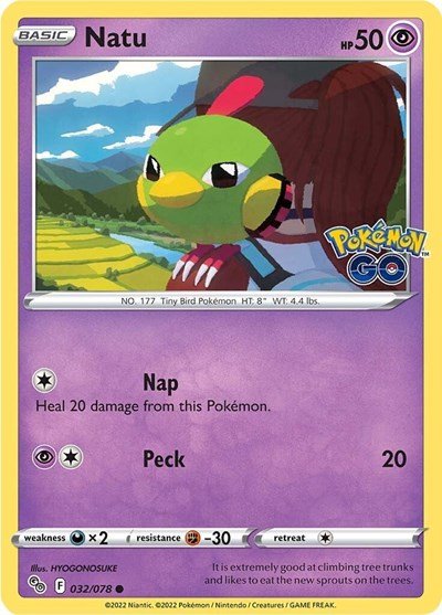 Natu (Pokemon GO) Near Mint - Nick Nack's Full Frontal Attack