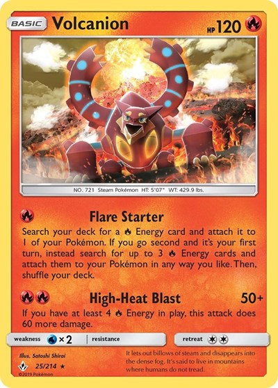 Volcanion (SM - Unbroken Bonds) Near Mint Holofoil