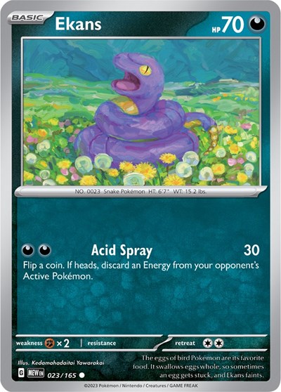 Ekans (Scarlet and Violet: 151) Near Mint Reverse Holofoil