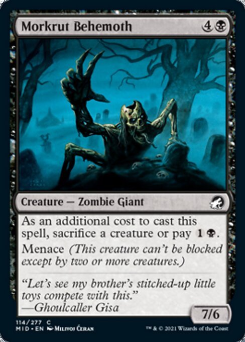 Morkrut Behemoth (Innistrad: Midnight Hunt) Near Mint - Nick Nack's Full Frontal Attack