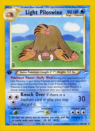 Light Piloswine (Neo Destiny) Light Play Unlimited