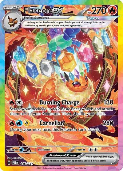 Flareon ex - 146 (SV: Prismatic Evolutions) Near Mint Holofoil