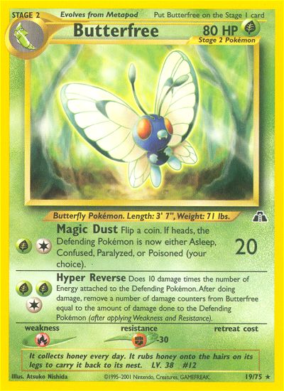 Butterfree (Neo Discovery) Light Play 1st Edition