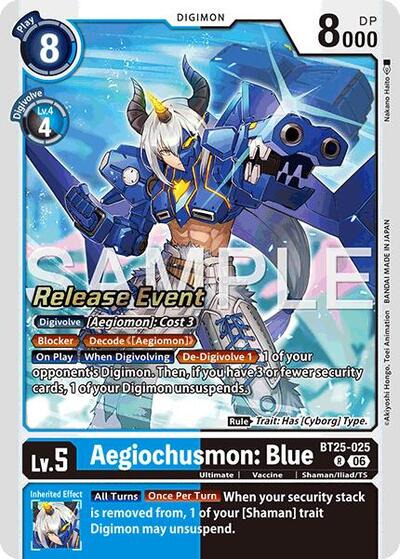 Aegiochusmon: Blue (Dual Revolution Release Event Cards) Near Mint
