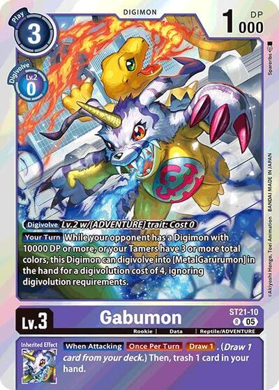 Gabumon (Starter Deck 21: Hero of Hope) Near Mint Foil - Nick Nack's Full Frontal Attack