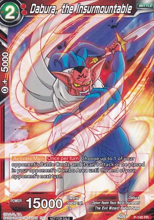Dabura, l'insurmontable (Power Booster : World Martial Arts Tournament) (P-145) [Cartes de promotion] 