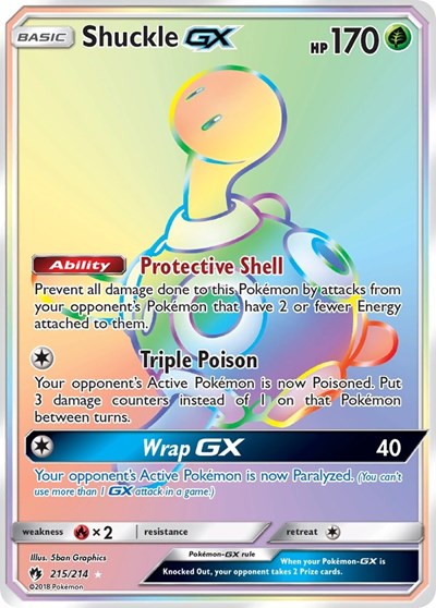 Shuckle GX (Secret) (SM - Lost Thunder) Light Play Holofoil