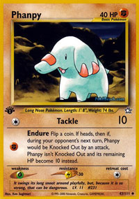 Phanpy (Neo Genesis) Light Play 1st Edition