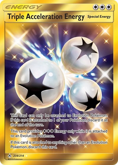 Triple Acceleration Energy (Secret) (SM - Unbroken Bonds) Near Mint Holofoil